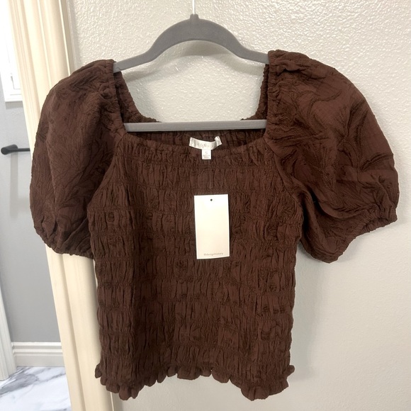 Design History Nina Smocked Puff Sleeve Blouse-NWT - Picture 3 of 7